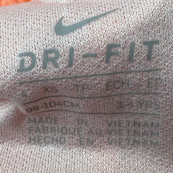 Nike Orange and White Athletic Shorts Dri-FIT Performance girls XS - Picture 5 of 10